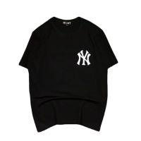 เสื้อแขนสั้นพิมพ์ลาย Yankees เสื้อด้านหลังคอเต่าเสื้อยืดแบบคอกลมใหม่ฤดูร้อน2022