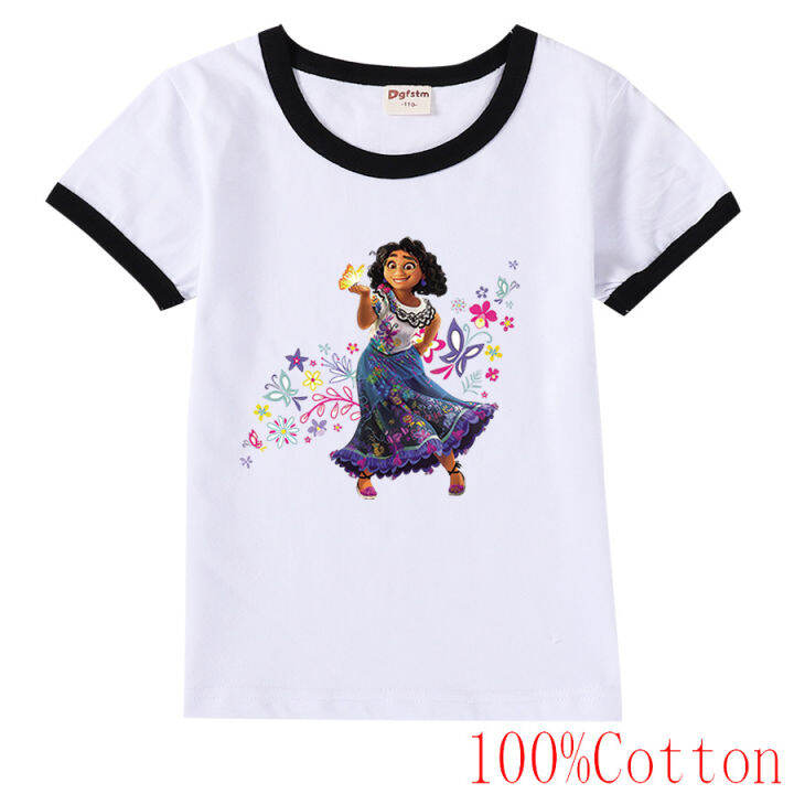 encanto-เสื้อยืดแขนสั้นเด็กผู้ชายเด็กผู้หญิง-เสื้อคอกลมลายการ์ตูนทรงหลวมเสื้อยืดเด็กแฟชั่นฤดูร้อนผ้าฝ้าย8812