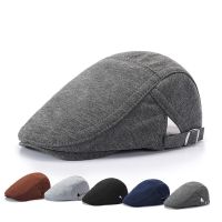 Mens Casual Hat Berets Cotton Caps For Men Four Season Retro England Hats Peaked Painter Caps For Dad British Newsboy Beret Hat