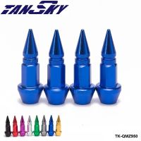 4Pcs/Set Car Auto Bike Spike Shape Tire Dustproof Wheel Stem Aluminum Valve Caps TK-QMZ950