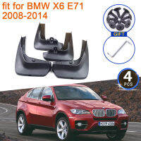 Mudflap สำหรับ BMW X6 E71 2008 ~ 2014 Mudguard Fenders Splash Guards ด้านหน้าล้อหลังรถ Stying อุปกรณ์เสริม XDrive35d 2013 2009 2011