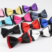 Classic Kid Suit Neckwear Baby Boys Girls Fashion Solid Color Adjustable BowtiE Chlidren Two Tone Pet Dog Cat Bow Tie Ties