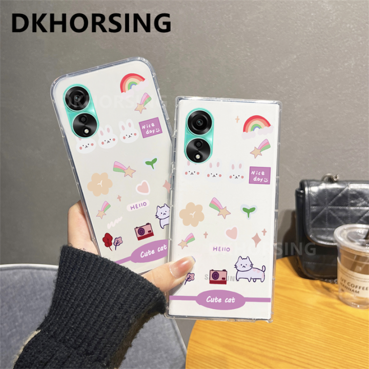 dkhorsing-ปลอกอ่อนกระต่ายน่ารักสำหรับ-oppo-a78-a98-a77s-a77-a57-a76-a96-a95-a55-a54-a17ปลอกซิลิโคน-a17k-nfc-a15s-รูปการ์ตูน-a15กันกระแทก-a78-4g-5g-oppoa78-nfc