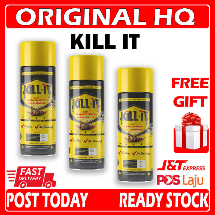 Kill it Spray 1 Botol 150ML Bunuh Lipas Serangga Spray Kereta Ready