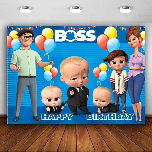 Baby boss Backdrop Birthday Set Party Background poster Cartoon Theme  Colorful Happy Birthday Party Banner Decorations Supplies Newborn | Lazada  PH