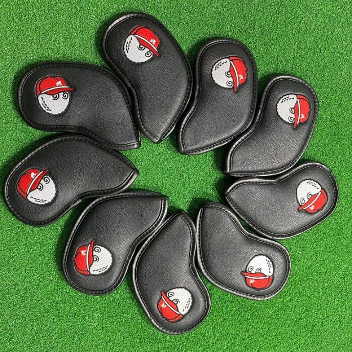 golf-club-head-covers-pu-leather-golf-iron-cover-set-outdoor-sport-golf-accessoires-10pcs-set