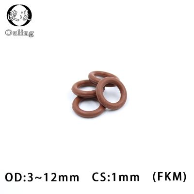 【hot】 5PCS/lot Rubber Rings O ring 1mm Thickness OD3/4/5/6/7/8/9/10/11/12mm O-Ring fkm Gasket sealing