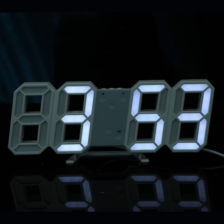 worth-buy-กระจกแสดงนาฬิกาดิจิทัลแอลอีดีเตือนเวลาอิเล็กทรอนิกส์ปฏิทินอุณหภูมิที่เตือนภัยบนโต๊ะนาฬิกาโต๊ะชาร์จ-usb