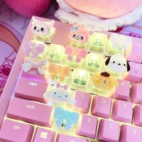Anime Cartoon Translucent Keycap DIY Custom Mechanical Keyboard Cap Cute Backlight Keycaps For Cherry MX Switch