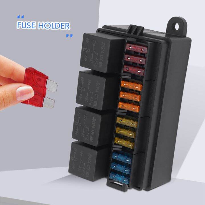 12-way-blade-fuse-holder-box-with-spade-terminals-and-fuse-4pcs-4pin-12v-80a-relays-for-car-truck-trailer-and-boat