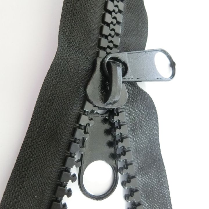 resin-zippers-100-150-200-300-500cm-white-zipper-open-end-tail-double-side-slider-lock-for-apparel-sewing-coat-tent-black-zipper-door-hardware-locks-f
