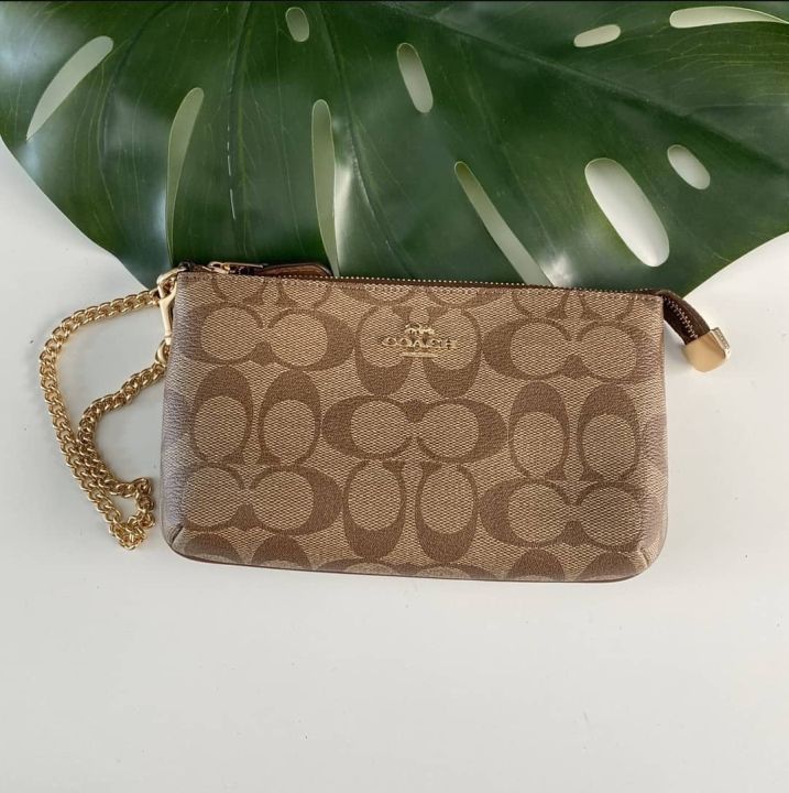 Coach Large Wristlet In Signature Canvas (F88035)