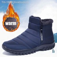 ▤❅ஐ jfmkfmdm Botas de neve impermeáveis para homens e mulheres botas leves sapatos casuais antiderrapantes pelúcia grossa pele quente baixo zip inverno