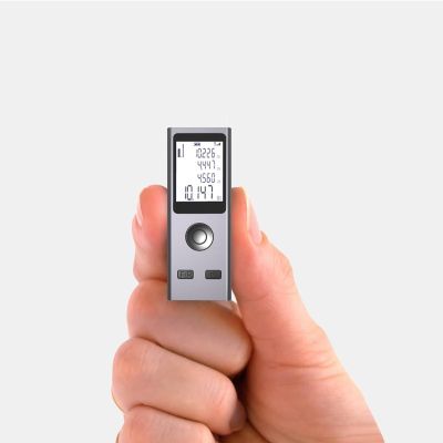 ไม้บรรทัดเลเซอร์สายวัดดิจิตอลหารเรนจ์ไฟเลเซอร์ขนาดเล็ก USB ระยะการตวงลำตัวอะลูมินัมอัลลอยชาร์จ: 30ม./50ม.