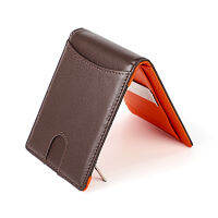 Mens Wallet Leather Slim Wallet Dollar Clip Rfid Wallet