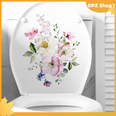 【OPZ✨✨】สติ๊กเกอร์ห้องน้ำในห้องน้ำภาพวาดติดด้วยตนเองลวดลายดอกไม้เรียบง่ายทันสมัยสำหรับตกแต่งห้องน้ำ