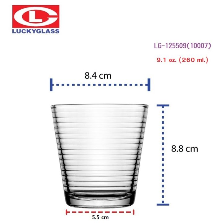 แก้วน้ำ-lucky-รุ่น-lg-125509-10007-v-series-ring-tumbler-9-1-oz-72ใบ-ส่งฟรี-ประกันแตก-แก้วใส-ถ้วยแก้ว-แก้วใส่น้ำ-แก้วสวยๆ-lucky