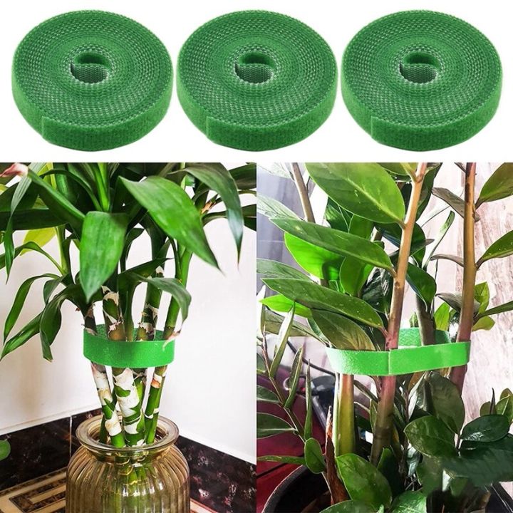 3pcs-2m-plant-ties-nylon-plant-bandage-tie-home-garden-plant-shape-tape-hook-loop-bamboo-cane-wrap-support-accessories-adhesives-tape