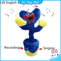 Lovely Anti-Wrinkle Poppy Playtime Plush Dolls Light Effect 120เพลงภาษาอังกฤษการ์ตูนปัจจุบันของเล่นเพื่อการศึกษาสำหรับเด็ก