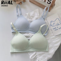 Royalunderwear เสื้อชั้นใน รูดปรับสายได้อบราสาวเกาหลีนุ่ม ใส่สบาย บรา ไร้โครง บราสปอร์ต BBB268