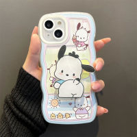 เคส OPPO Reno8 T 5G Reno8 Z 5G Reno7 Z 5G Reno8 5G Reno6 5G Reno5 C35 C21Y C11 Narzo 50 5G Narzo 50A 5G Narzo ลายหยักสุดน่ารักหมาปาชาเคสโทรศัพท์ซิลิโคนวงเล็บ