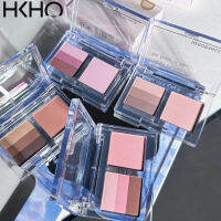 HKHO การสะกดสองครั้ง4สีตลับอายชาโดว์โลกสีด้านธรรมชาติตาขี้เกียจเงาปัดแก้ม