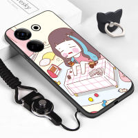 เคส GK สำหรับ Tecno Camon 20 Tecno Camon 20 Pro Itel แหวนใส่นิ้ว S23สายคล้องการ์ตูนน่ารักเคสโทรศัพท์สำหรับหญิงสาวน่ารักกีฬาการ์ตูนที่คุณสามารถทำให้สาวๆน่ารักกันกระแทกซิลิโคนนิ่มเคสโทรศัพท์ป้องกัน TPU ฝาหลัง