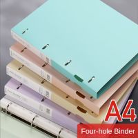 A4 Binder D-Type Punch Folder Office Storage File Ring Waterproof Test Paper Data Storage Folder 4 Hole Binder Learning Supplies