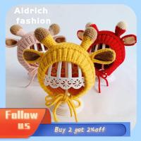 ALDRICH FASHION ฤดูหนาว กวางเขากวาง น่ารัก การ์ตูน หมวกคริสต์มาส หมวกบีนนี่ หมวกไหมพรม หมวกเด็ก