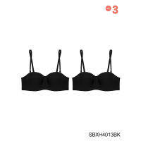 [จ่าย 1 ชิ้น ได้ 2 ชิ้น]  Sabina เสื้อชั้นใน รุ่น Soft Doomm BODY BRA THE SERIES (เกาะอก) รหัส SBXH4013 สีดำ (ได้รับสินค้าทั้งหมด 2 ชิ้นค่ะ)