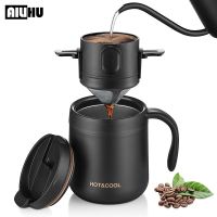 304 Stainless Steel Portable Coffee Filter Drip Coffee Tea Holder Reusable Mug Coffee Dripper Tea Cup Set Coffee Pot Coffeeware Mesh Covers