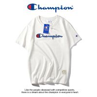 champion 3 d เสื้อยืดลําลองสําหรับผู้ชายผู้หญิงแขนสั้นผ้าฝ้าย