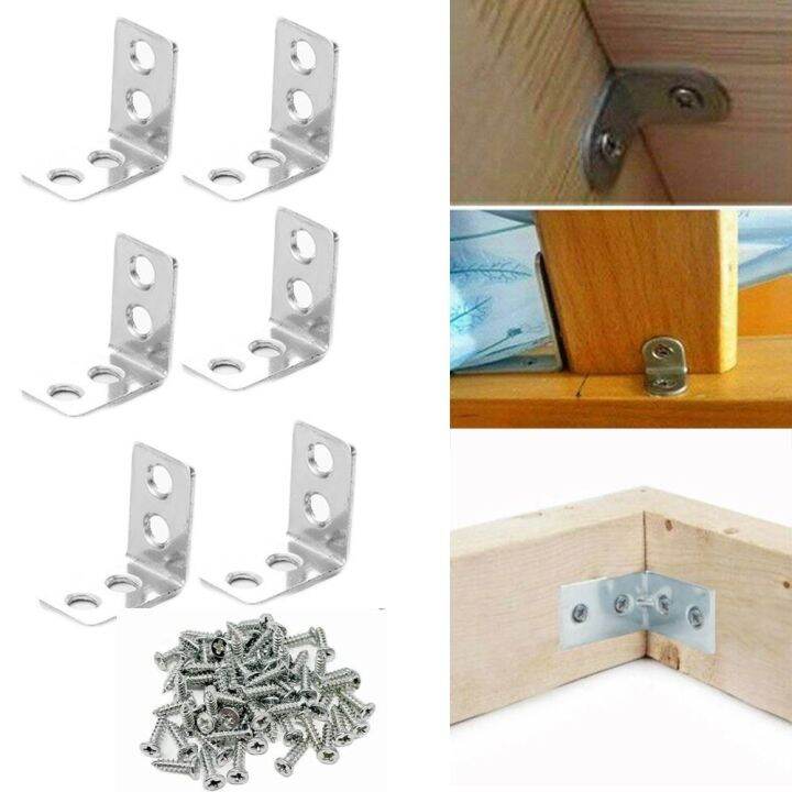 RETRUCT 30pcs Stainless Steel Furniture Corner Braces 90 Degree Angle ...