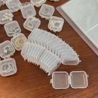 50Pcs Portable Storage Case Plastic Transparent Multifunctional Pill Earring Storage Box Jewelry Earplugs Sundries Storage Box