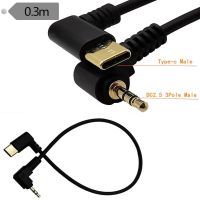 USB C type c 3.1 to 2.5mm 90 Degree Double elbow Right Angled Audio Aux Jack type c to 2.5mm Cable for Mobile phone car speakers