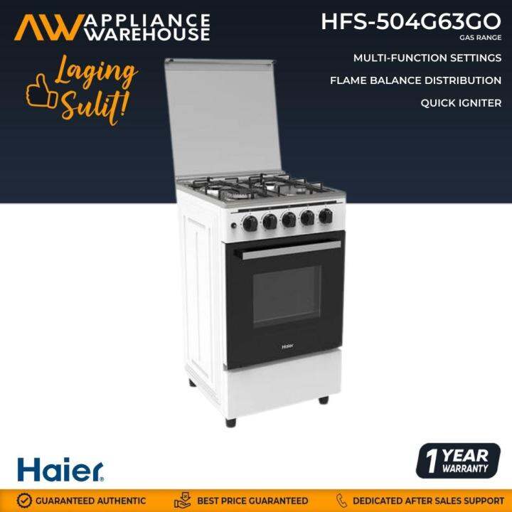 Haier HFS504G63GO 50cm Gas Range 4 Burners with 63L Single Burner Gas