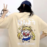 【New】Pure Cotton ins Super Hot SAILOR Moon พิมพ์เสื้อยืดฤดูร้อนหลวม TOP หญิงนักเรียนเกาหลีรุ่นใหม่ Product