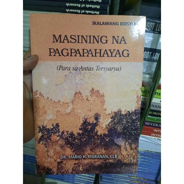 Book Masining Na Pagpapahayag Ikalawang Edisyon Para Sa Antas Tersarya Lazada Ph 2218