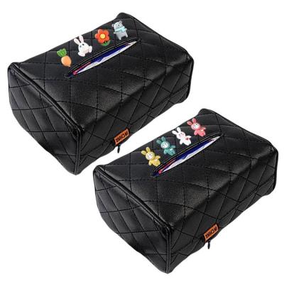 Car Tissue Holder Automotive Armrest Tissue Storage Box Car Interior Accessories Hanging Wipes Dispenser for Cars SUVs Trucks Organization relaxing