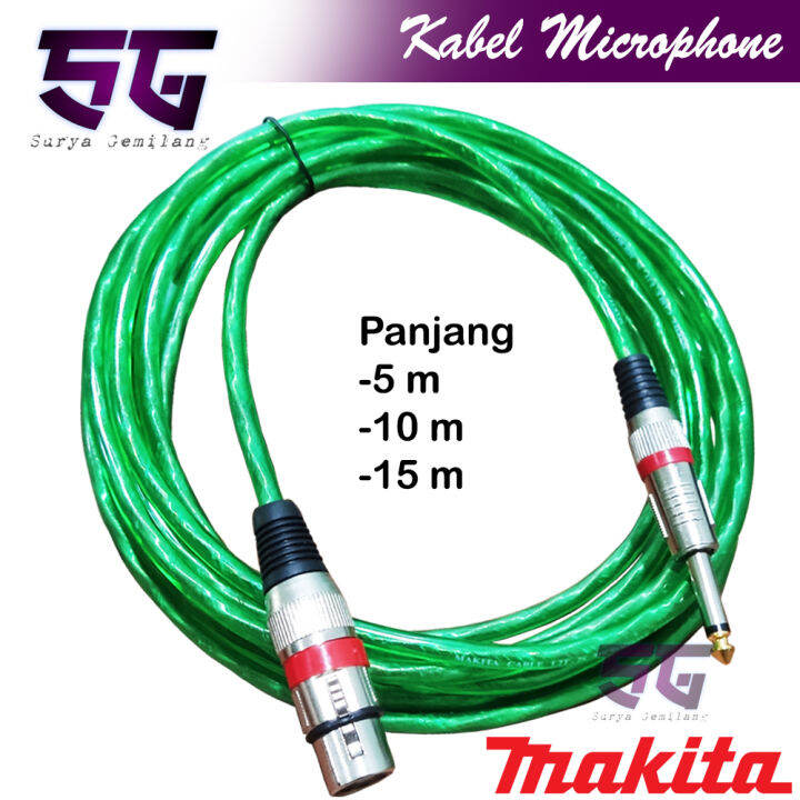 Kabel Mic MAKITA Cable Mikropon Audio Profesional Microphone Panjang 5 ...