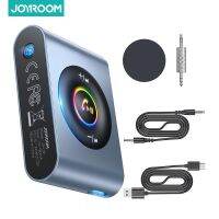 ♠ Joyroom 5.3 แฮนด์ฟรี Adaptador อะแดปเตอร์รถบลูทูธไร้สายเครื่องรับสัญญาณเสียงแบบแม่เหล็กเครื่องเล่น MP3 LED 3.5 มม. AUX วิทยุ Modulator