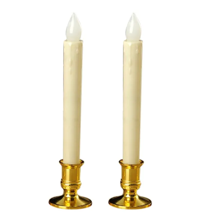 rockible Flameless Flickering LED Pillars Candle Tea Light with Base ...