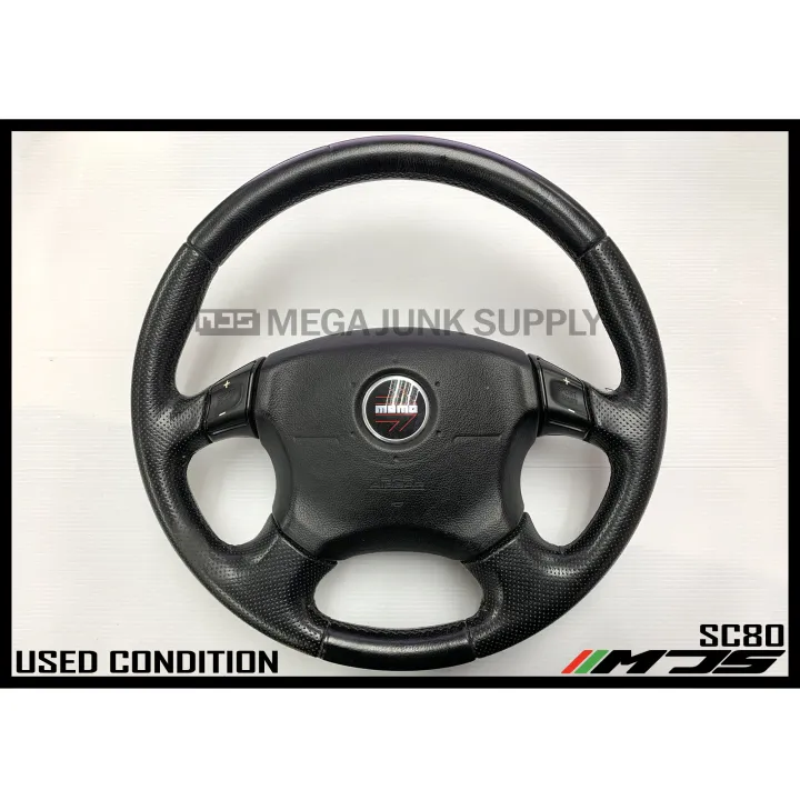 Subaru Forester Impreza Sf5 Sti Can Be Modified To Fit Proton Wira Waja Original Jdm Japan Oem Standard Leather Sport Momo Steering Wheel Srs Air Bag 4 Spoke Kaki Reconditioned