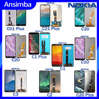 แอนซิมบ้าหน้าจอจอ LCD แบบดั้งเดิมสำหรับ Nokia C01 Plus C1บวก C1 C2 C3 C10 C20 C20บวก C21บวก C30แอลซีดีแสดงผลหน้าจอสัมผัสสำหรับ Nokia ซีรีย์ C พร้อมเครื่องมือซ่อมและกาวฟรี