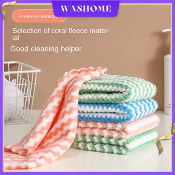 5PCS Thick Kitchen Towel Dishcloth Household Kitchen Rags Gadget