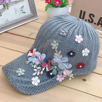 Elegant Womens Baseball Cap Hot Diamond Flower Girls Snapback Hats Woman Female Cap Mesh Summer Sun Hat