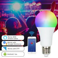 หลอดไฟอัจฉริยะ Wifi E14 E27 หลอดไฟ Led Rgb ทํางานร่วมกับ Alexa / Google Home 85-265v RGB + ฟังก์ชั่นจับเวลาหรี่แสงสีขาวหลอดไฟวิเศษ▃