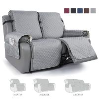 ☄ 1/2/3 Seater Recliner Sofa Cover Living Room Recliner Chair Cover Pets Dogs Relax Armchair Cover Furniture Protector Reversible