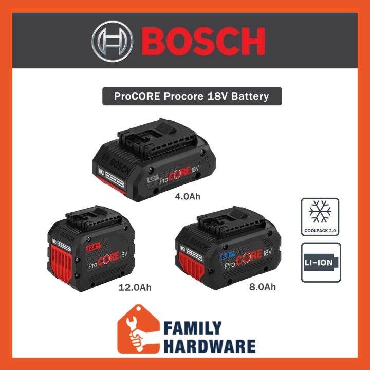 BOSCH ProCORE Procore 18V 4.0Ah 8.0Ah 12.0Ah Professional Battery With ...