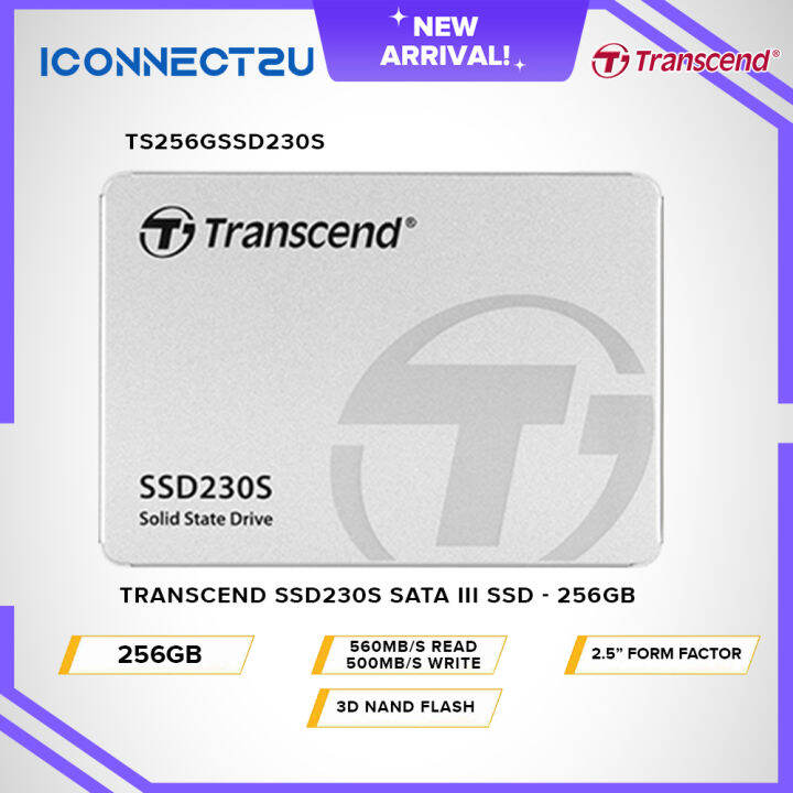 Transcend 2.5“ 256GB SSD230S 3D NAND SATA III 6Gb/s SSD - TS256GSSD230S ...